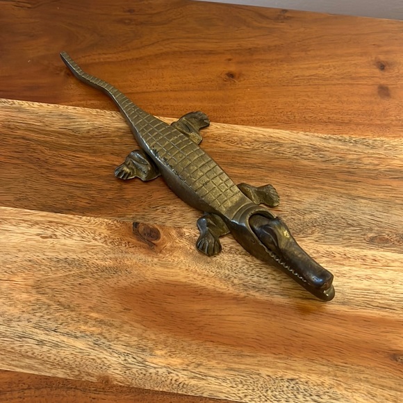 Dining Vintage Brass Alligator Nut Cracker Paperweight Poshmark